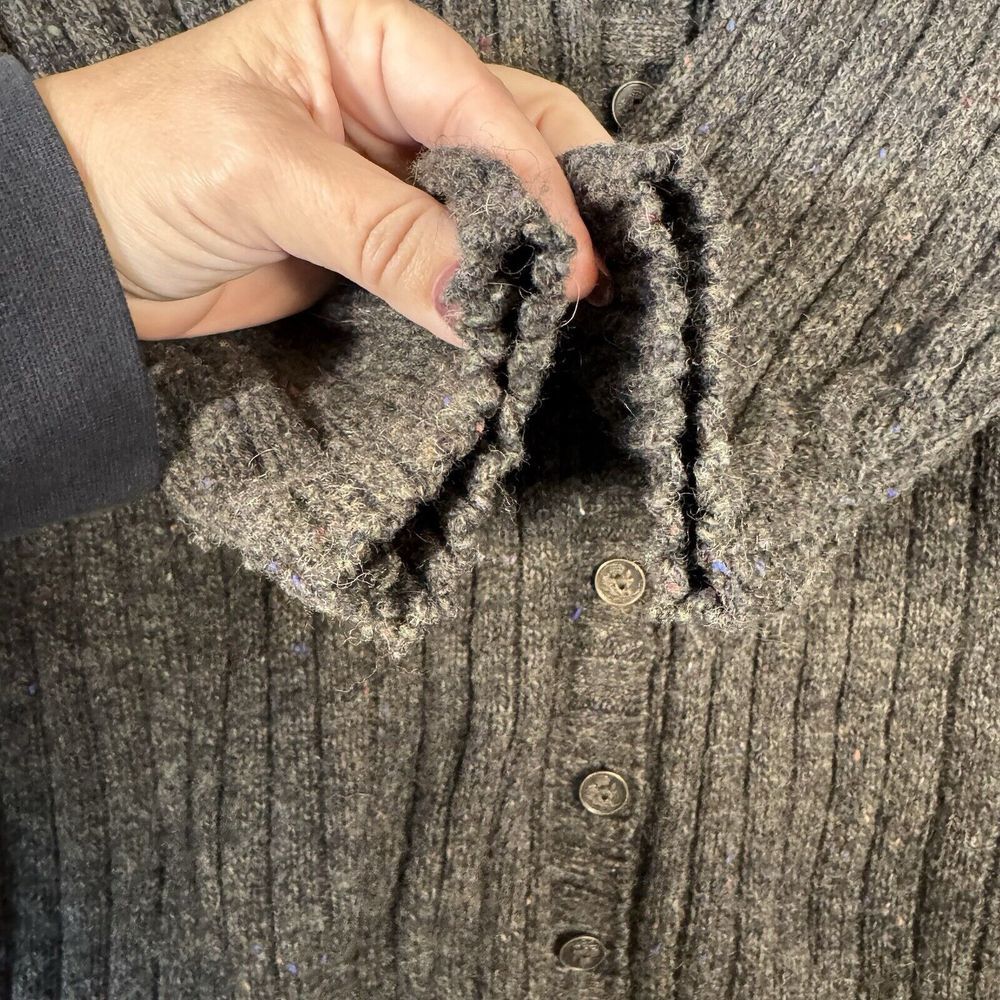 Vintage Alps Fine Cardigan‎ Womens Medium Sweater Chunky Ribbed Wool USA Cabin - Picture 11 of 11